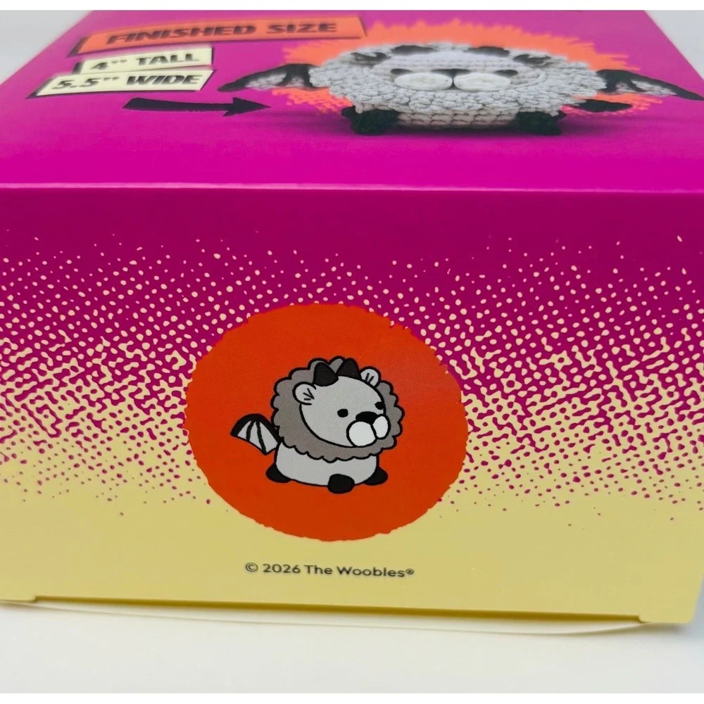 The Woobles Sebastian the Lion Monster Edition Crochet Kit Hook Glitter Yarn